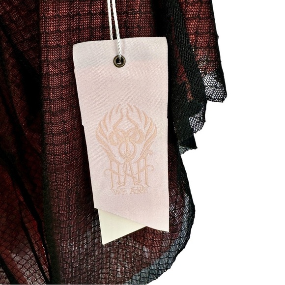 Cottagecore Fairycore Goth Mesh Floral Butterfly Robe Dress Reversible HAH M - Picture 6 of 10